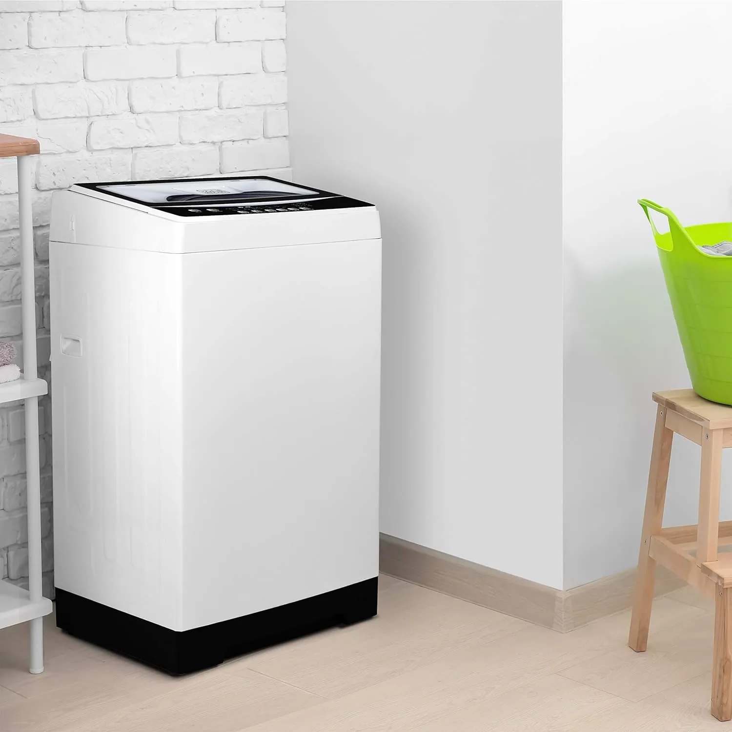 BLACK DECKER Small Portable Washer, Washing Machine for Household Use, Portable Washer 1.7 cu.Ft with 10 Cycles, Transparent Lid & LED Display
