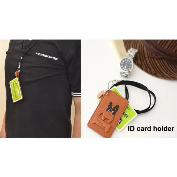 Black Labrador Retriever Leather Commuter Pass case/card Holders #26458