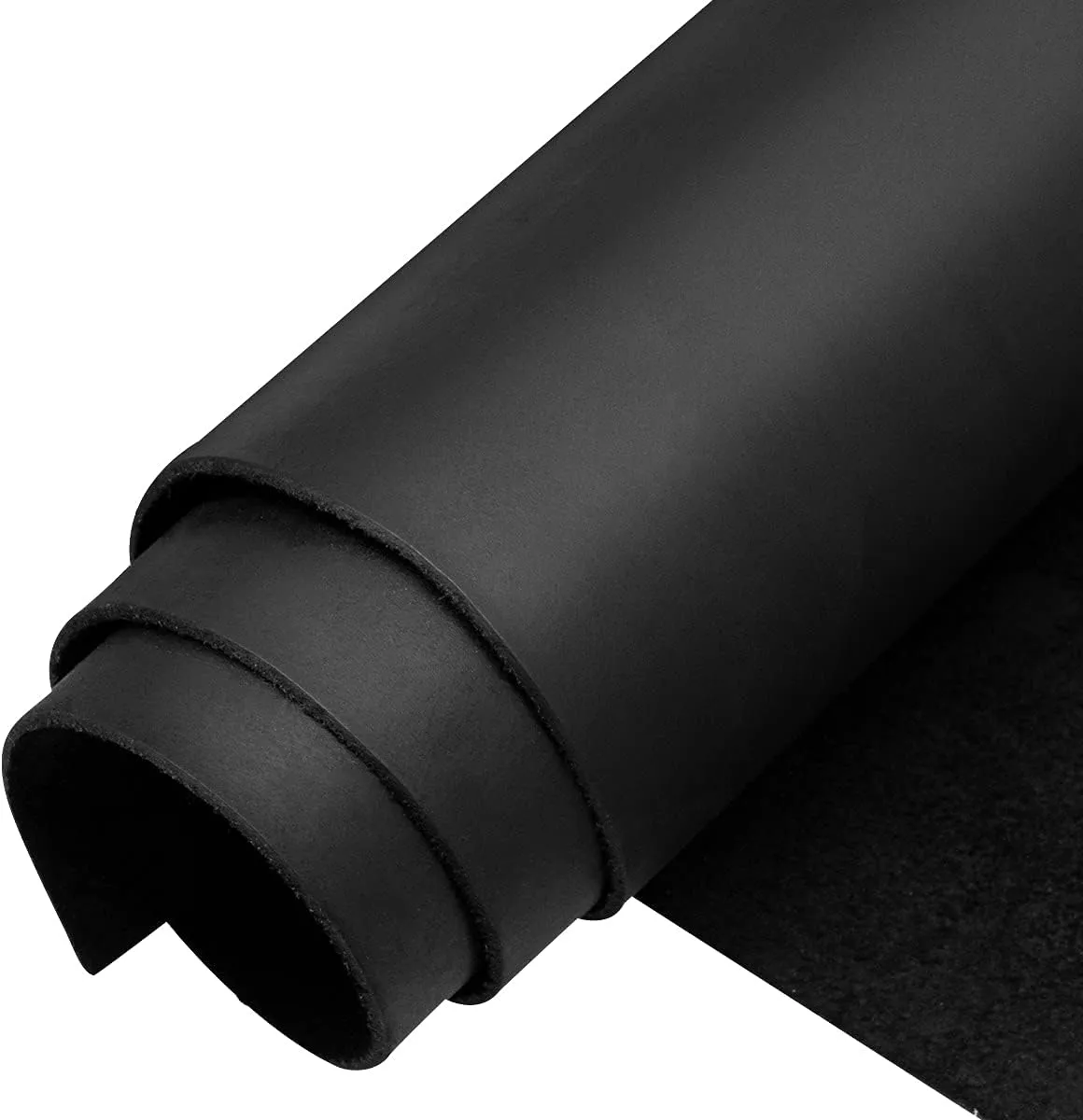 Black Tooling Leather Sheets Square 1.8-2.1mm Thick Genuine Cowhide Full Grain Leather Pieces for Crafts Sewing Hobby Workshop 12"x12"