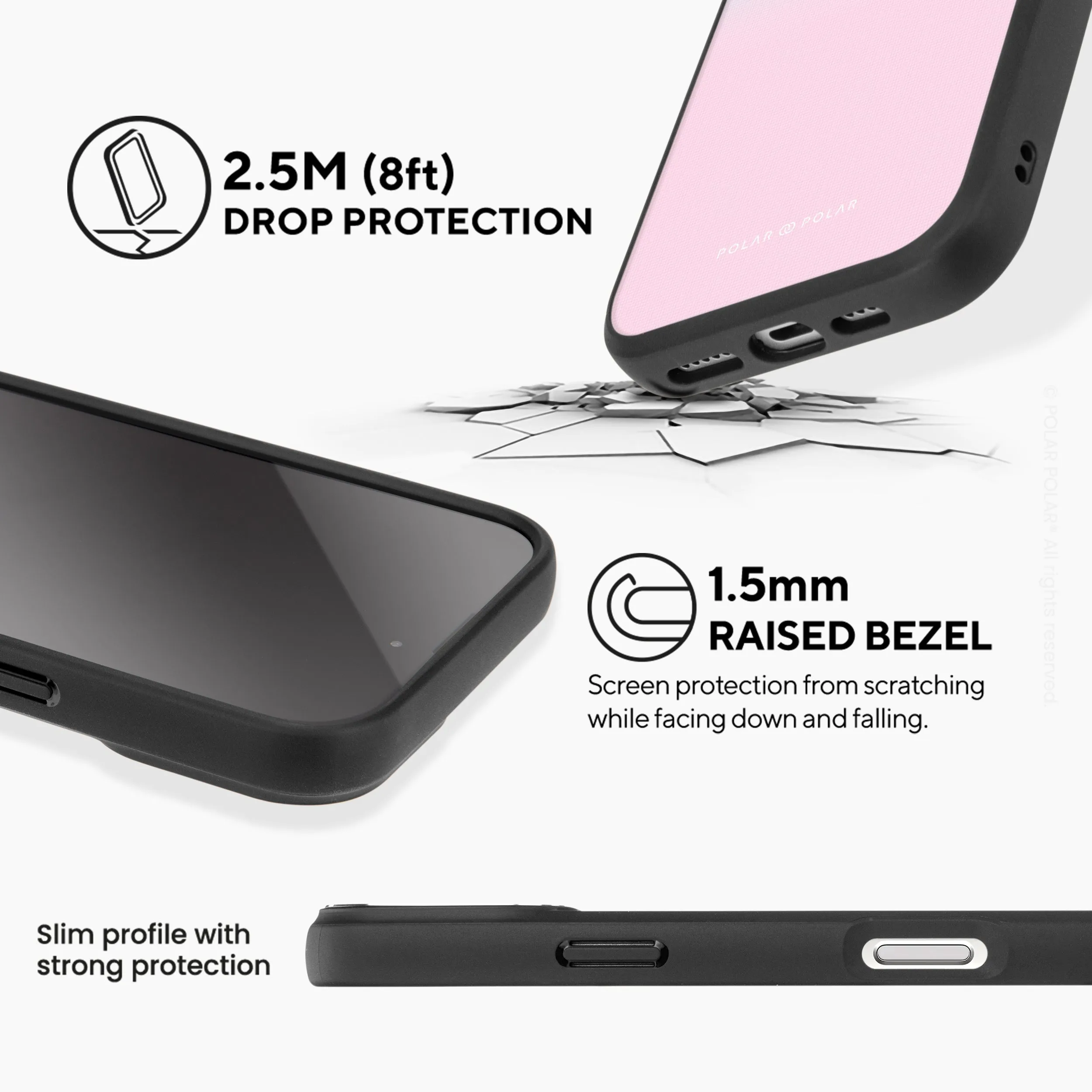 Blue Pink Pastel - iPhone 16 Plus Frosted Black Bumper MagSafe Case