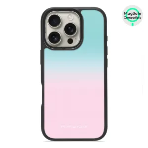 Blue Pink Pastel - iPhone 16 Pro Frosted Black Bumper MagSafe Case