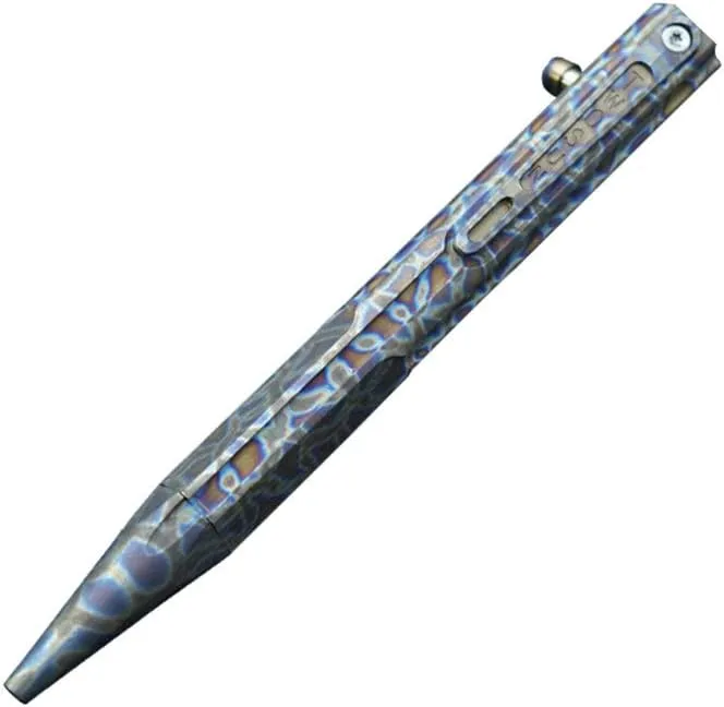 Bolt Action Pen Titanium Pen Ballpoint Pen with Clip Compact Size EDC Tool (Multicolored)