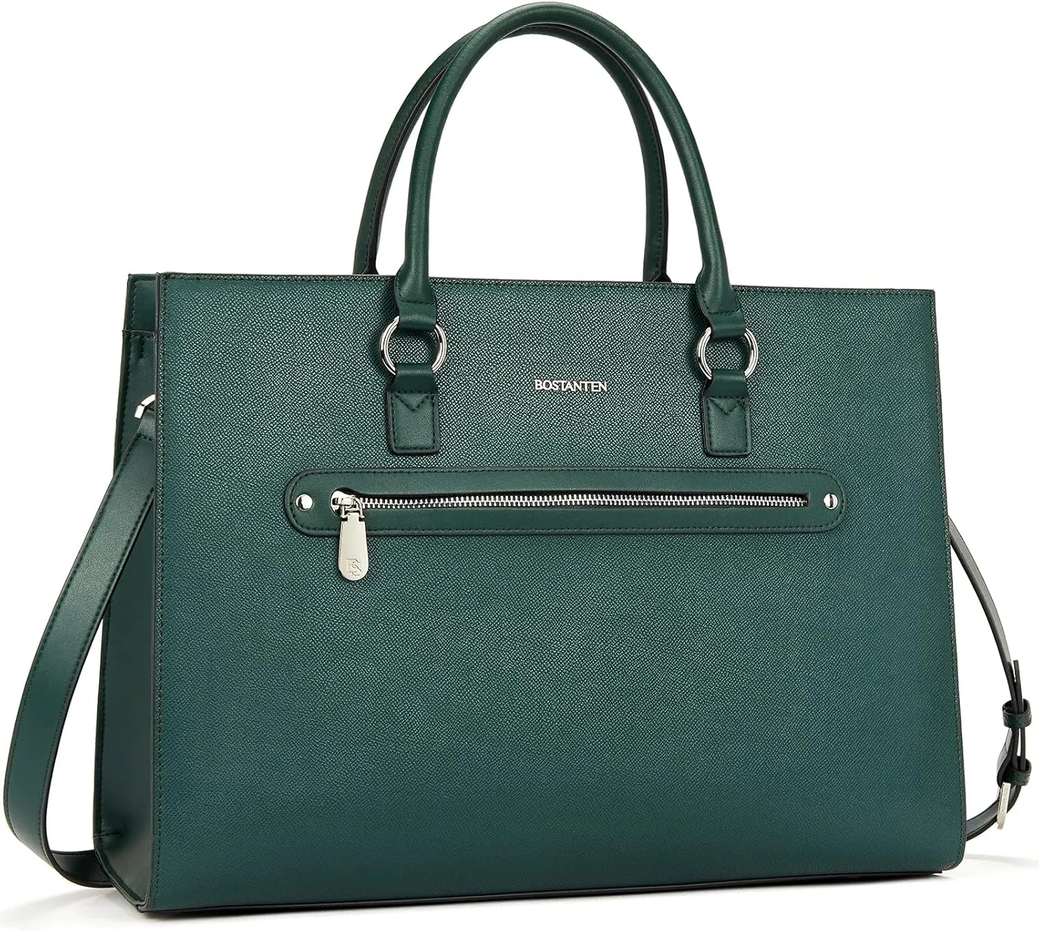 BOSTANTEN Leather Laptop Briefcase for Women Shoulder Bag 15.6 Inch Business Computer Work Tote
