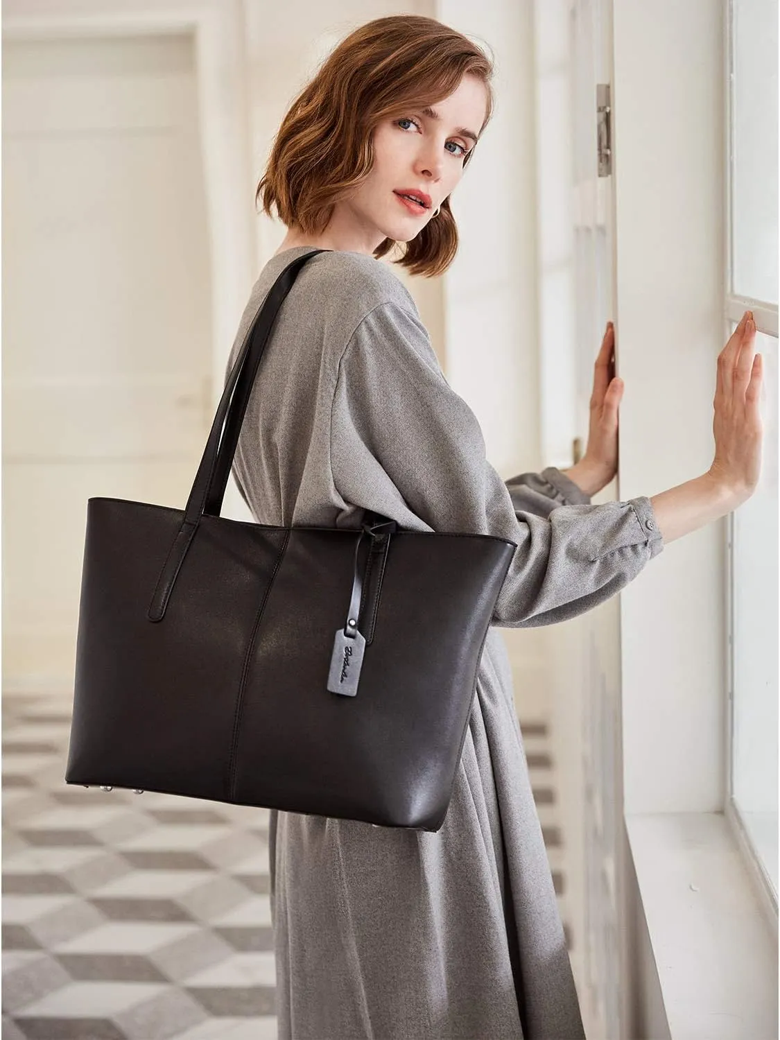 BOSTANTEN Women Handbag Genuine Leather Tote Shoulder Purses