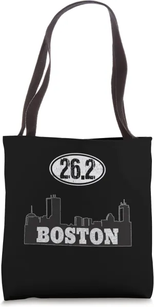Boston 26.2 Running Participant Jogger Runner Marathon Tote Bag