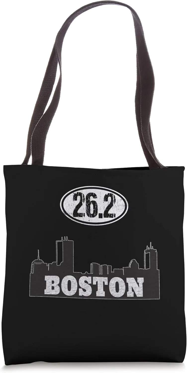 Boston 26.2 Running Participant Jogger Runner Marathon Tote Bag
