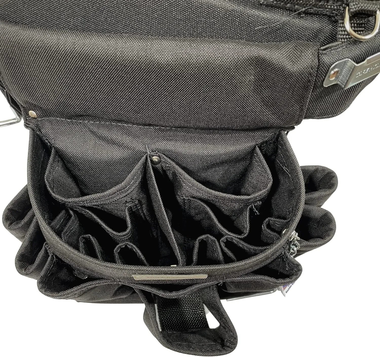 BOULDER BAG Ultimate Electrician's MAX Combo with Comfort Back Support Tool Belt, Leather Belt Buckle, Heavy Duty Tool Belt, Black, (Large 33-36 Inch Waist), Tool Belt Made in USA