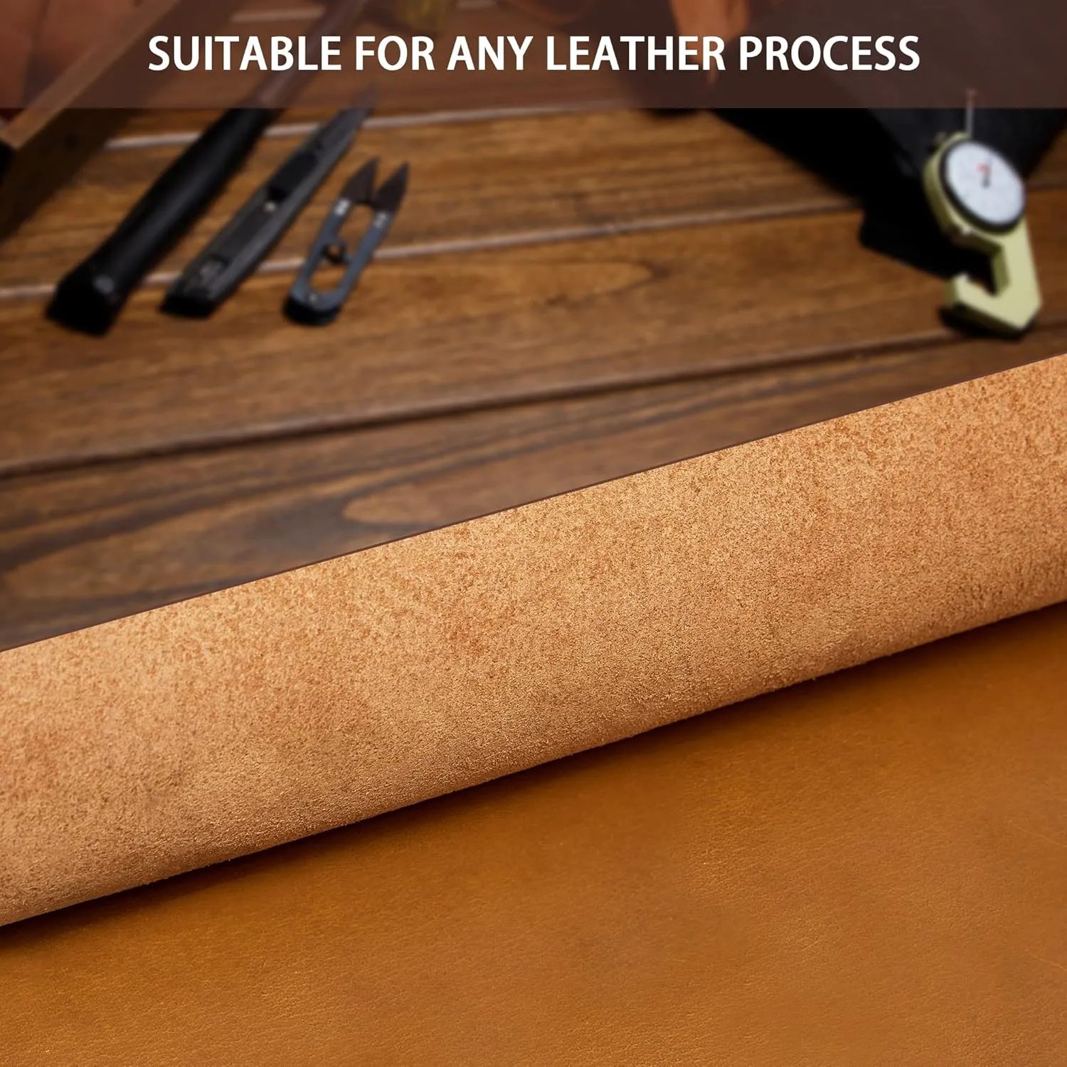 Bourbon Brown Tooling Leather Square 3.6mm-4.0mm (9-10oz) Thick Full Grain Cow Hide Leather Crafts Tooling Hobby Workshop Crafting Leather Heavy Weight (12"X24", Bourbon Brown)