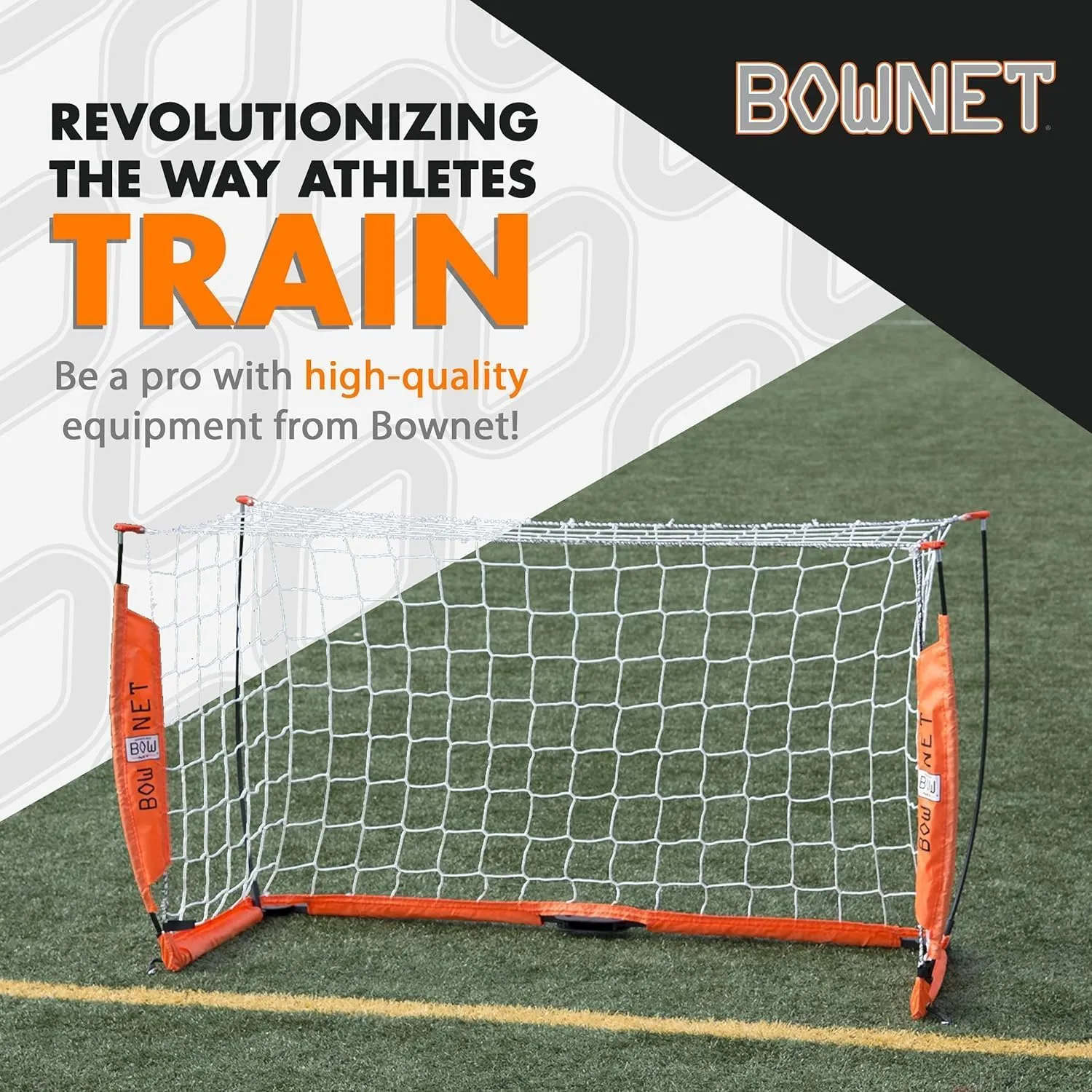 Bownet Portable Soccer Goal – Folding Pop Up Soccer Net for Training & Practice, Indoor/Outdoor, w/Carry Bag