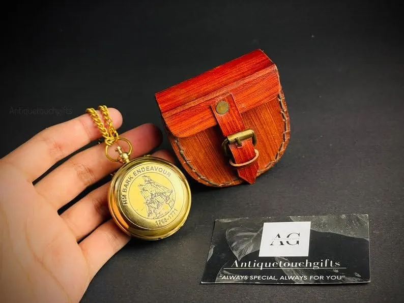 Brass Compass | Handmade Vintage Navigation Tool | Unique Gift for Him, Her, Dad, Mom, Grandparents Day Gift