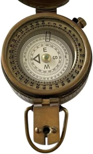 Brass Nautical British Military Pocket Compass