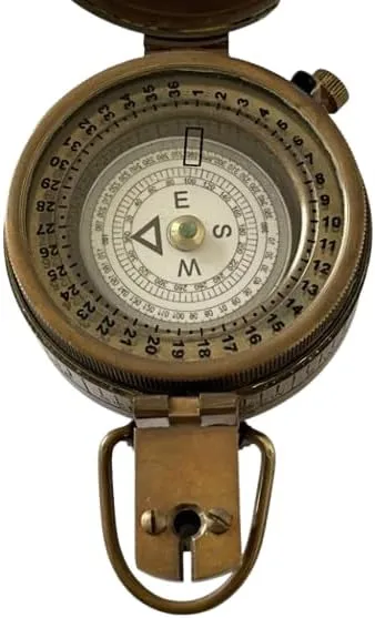 Brass Nautical British Military Pocket Compass