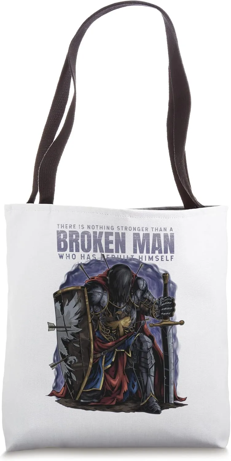 Broken Man Rebuilt Himself Basic Training Boot Camp Veteran Tote Bag