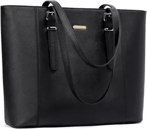 BROMEN Women Briefcase 15.6 inch Laptop Tote Bag Vintage Leather Handbags Shoulder Work Purses