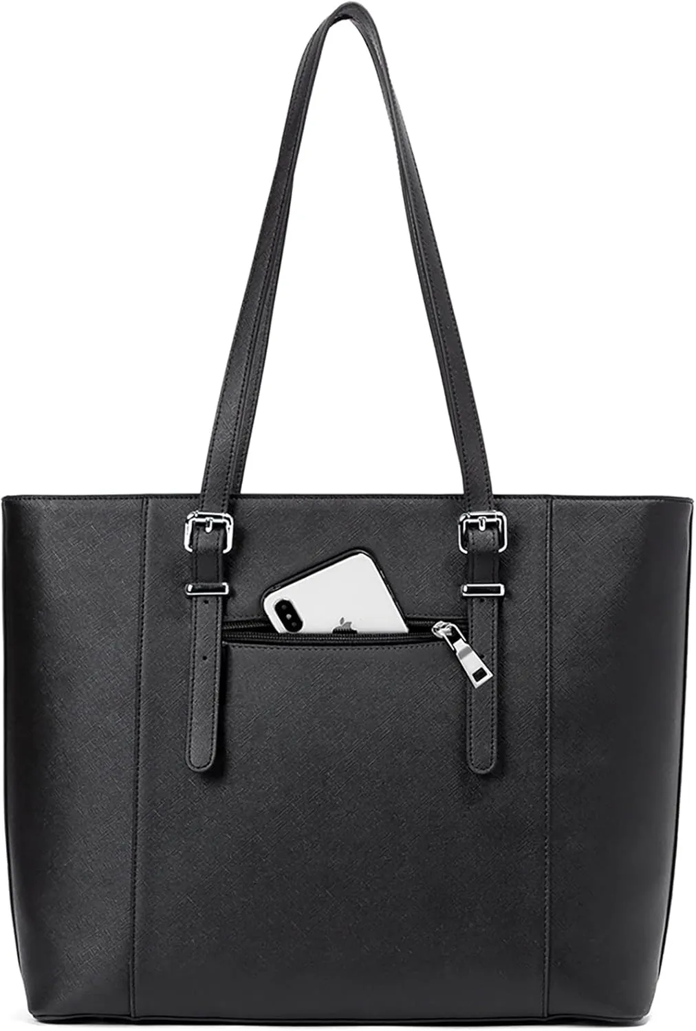 BROMEN Women Briefcase 15.6 inch Laptop Tote Bag Vintage Leather Handbags Shoulder Work Purses