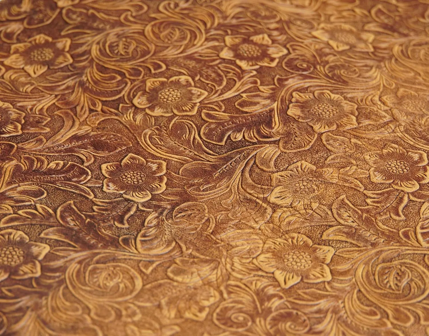 Bump Texture Genuine Leather Sheets Plain Geometric Pattern Printed Leather Sheet for Crafts (Bourbon Brown, 12"x24")
