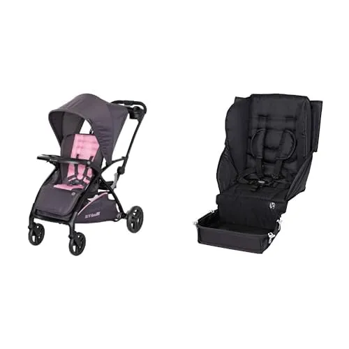 Bundle of Baby Trend Sit N' Stand® 2.0, Simply Pink   Baby Trend Second Seat for Sit N’ Stand Shopper, Black