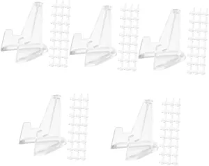 Cabilock 140pcs Display Stands Mini Easel Holders for for Collectors Compact Design for Home Office
