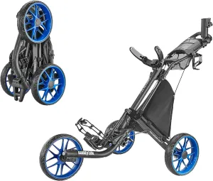 Caddytek CaddyLite EZ Fold Version 8 Golf Push Cart – Collapsible, Lightweight, 3-Wheel, One-Click Folding for Easy Storage