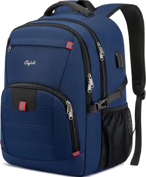 CAFELE 17.3 Inch Laptop Backpack,Business Travel Durable Work Backpck for Women Men,Blue.This product is not suitable for children aged 12 and under