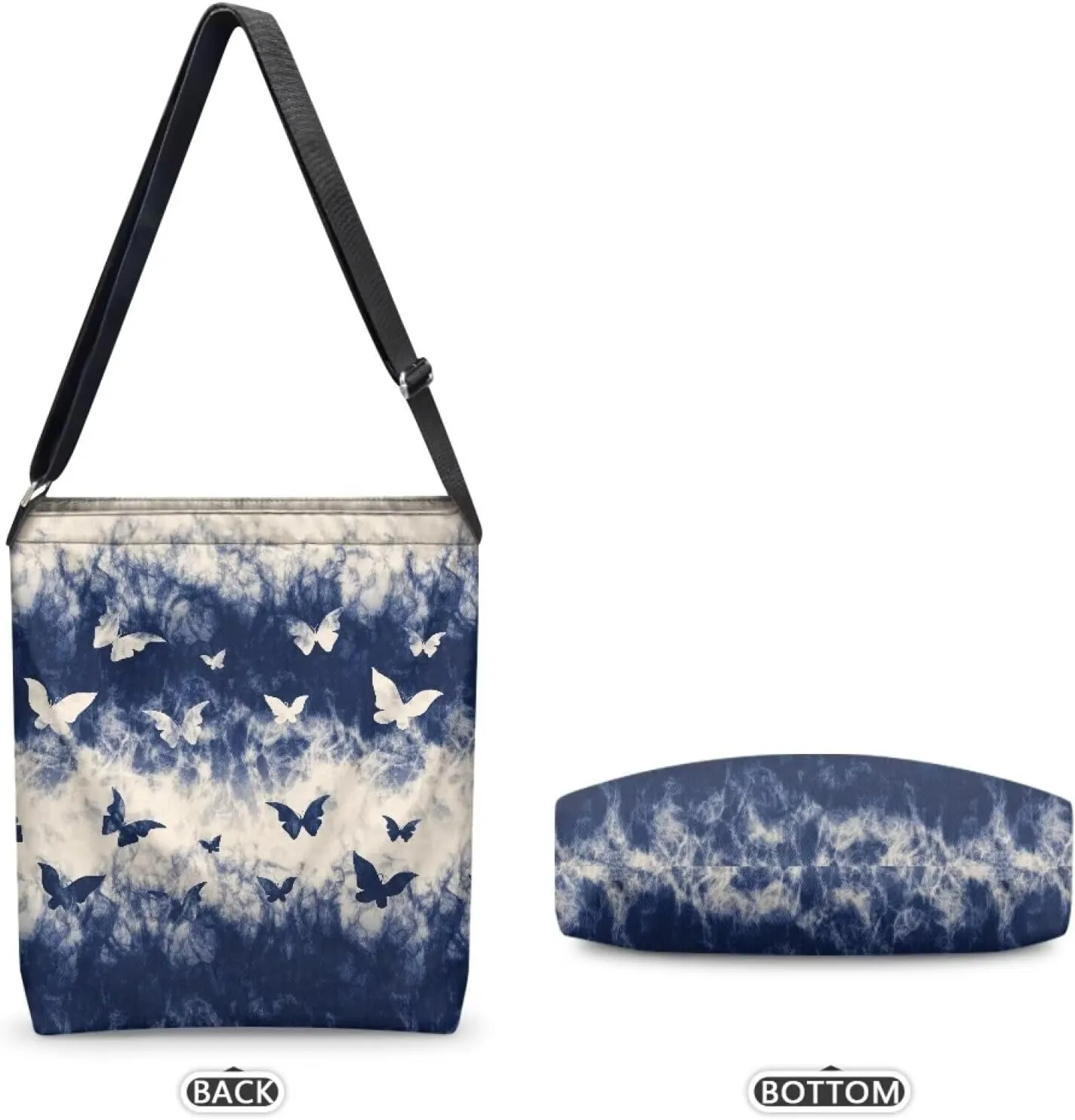 Canvas Crossbody Bag with Zipper Women Handbag Shoulder Bag Large Size Shoulder Purse Handbag Tote Bag with Strap