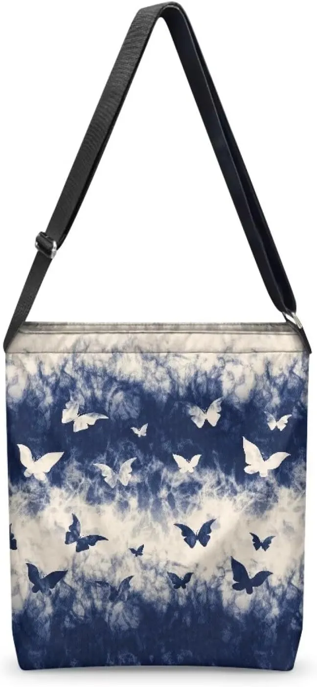 Canvas Crossbody Bag with Zipper Women Handbag Shoulder Bag Large Size Shoulder Purse Handbag Tote Bag with Strap
