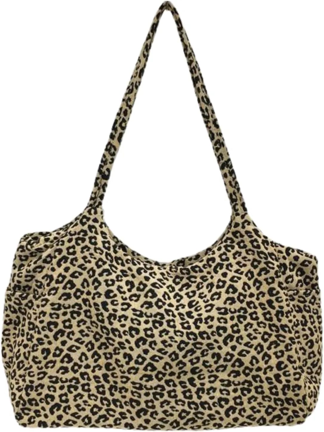Canvas Tote Bag for Women - Retro Shoulder Sack Canvas Y2k Purse Trendy Oversized Leopard Zebra Print Boho Beach Bag