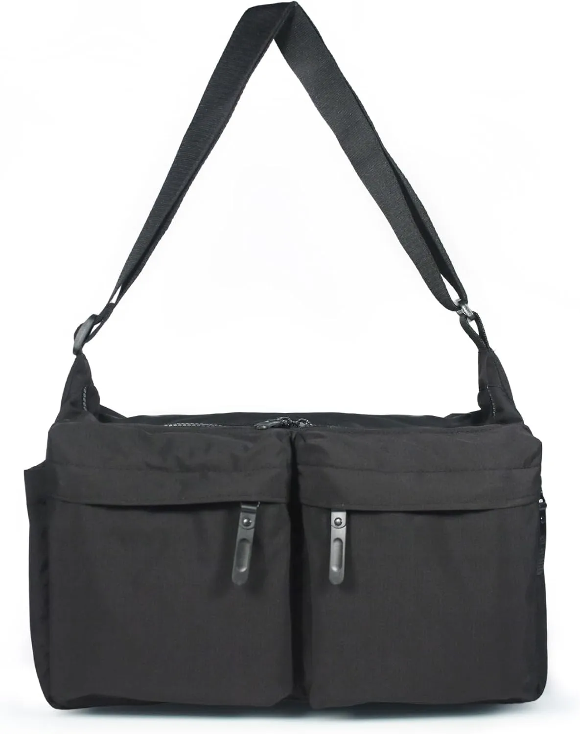 Canvas Tote Bag Messenger Bag,Large Hobo Shoulder Bag for Women or Men,Casual Nylon Crossbody Bag for College Work Daily
