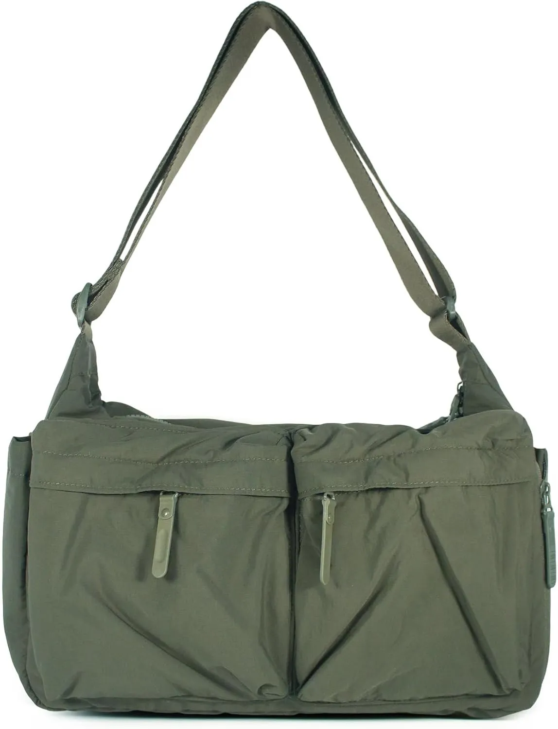 Canvas Tote Bag Messenger Bag,Large Hobo Shoulder Bag for Women or Men,Casual Nylon Crossbody Bag for College Work Daily