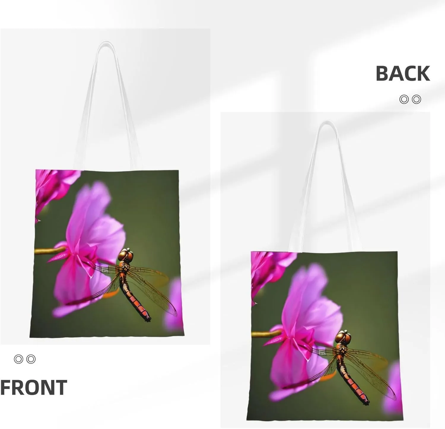 Canvas Tote Bags For Women,Tote Bag,Canvas Crossbody Bag For Office,Travel,Christmas Gift,Flower And Butterfly Print