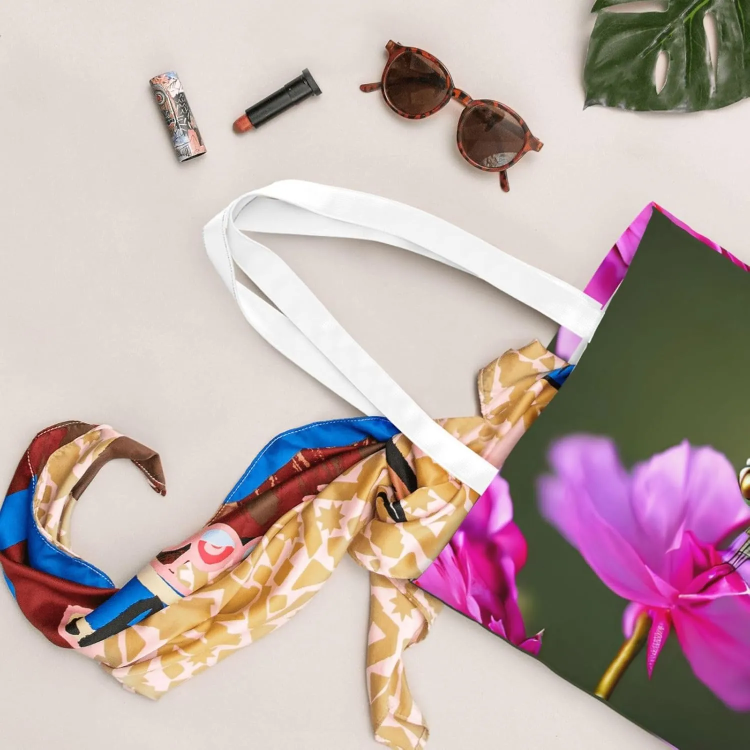 Canvas Tote Bags For Women,Tote Bag,Canvas Crossbody Bag For Office,Travel,Christmas Gift,Flower And Butterfly Print