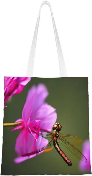 Canvas Tote Bags For Women,Tote Bag,Canvas Crossbody Bag For Office,Travel,Christmas Gift,Flower And Butterfly Print