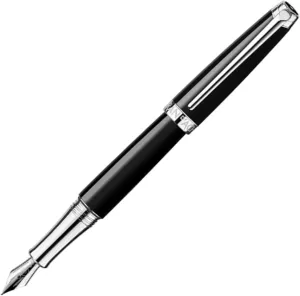 CARAN D'ACHE 4799-762 Caran d'Ache Fountain Pen, EF Fine Point, Leman, Ebony Black