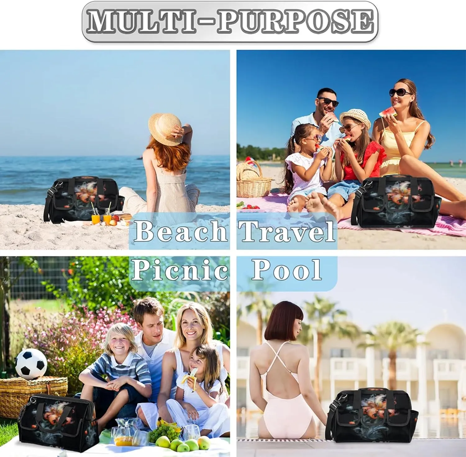 Carving Flower Art Tool Bag Wide Mouth 14.8" Portable Tools Tote 14 Pockets Waterproof Heavy Duty Tool Organizer Adjustable Shoulder Strap for Men Women Garden Tools
