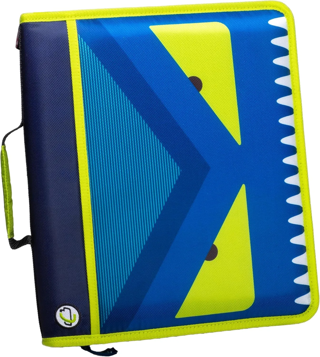 Case-it 6 Pack Z Shape Zipper Binder - Two Binders in One - Double Sided 1.5 Inch D-Ring - 500 Page Capacity - Comes with Shoulder Strap, Monster Design Z-176-ME-C-BLUR, Light Blue, Purple