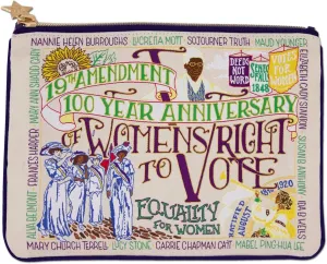 catstudio 19th Amendment Zip Pouch | Celebrating 100 Years of Women's Rights, Women's Suffrage, and Womens Right to Vote