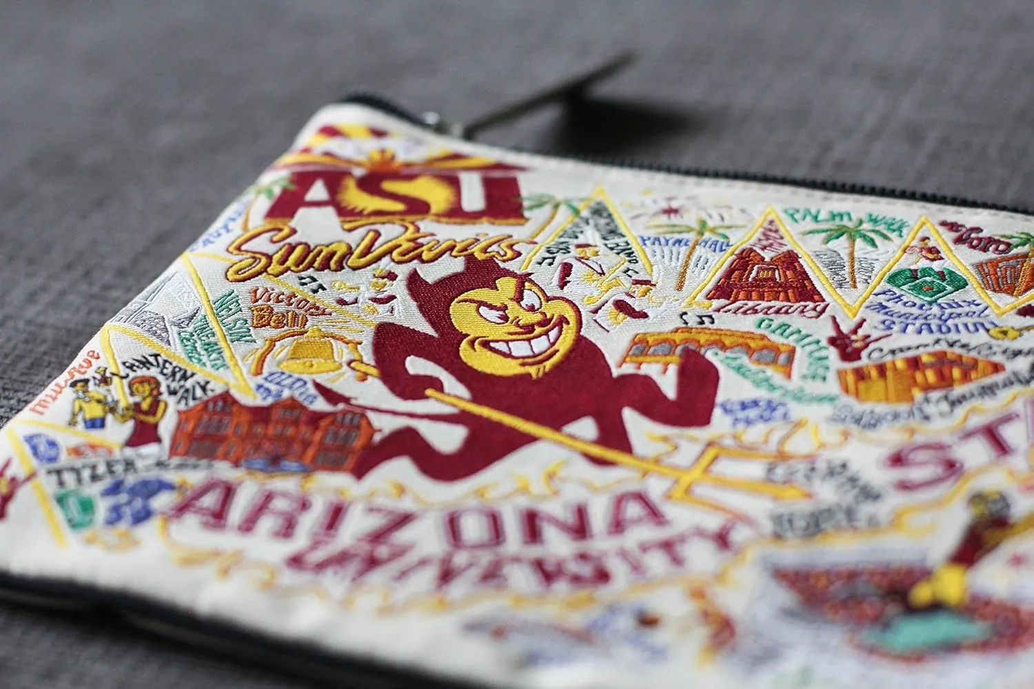 catstudio Arizona State University Collegiate Zipper Pouch Purse | Holds Your Phone, Coins, Makeup, Dog Treats, & Tech Tools