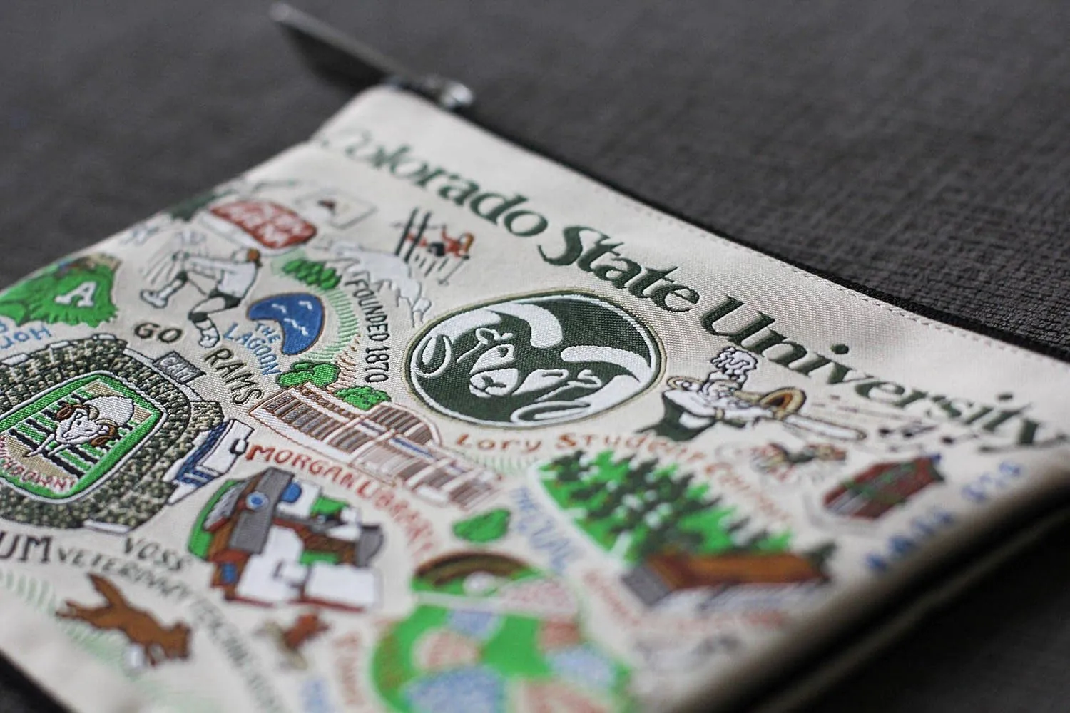 catstudio Colorado State University Collegiate Zipper Pouch Purse | Holds Your Phone, Coins, Makeup, Dog Treats, & Tech Tools