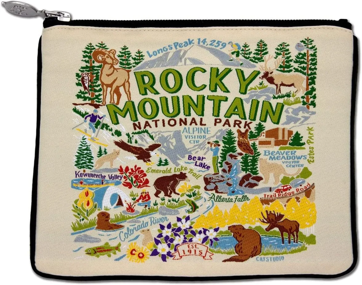 catstudio Rocky Mountain National Park Zip Pouch - Natural | 5" x 7"