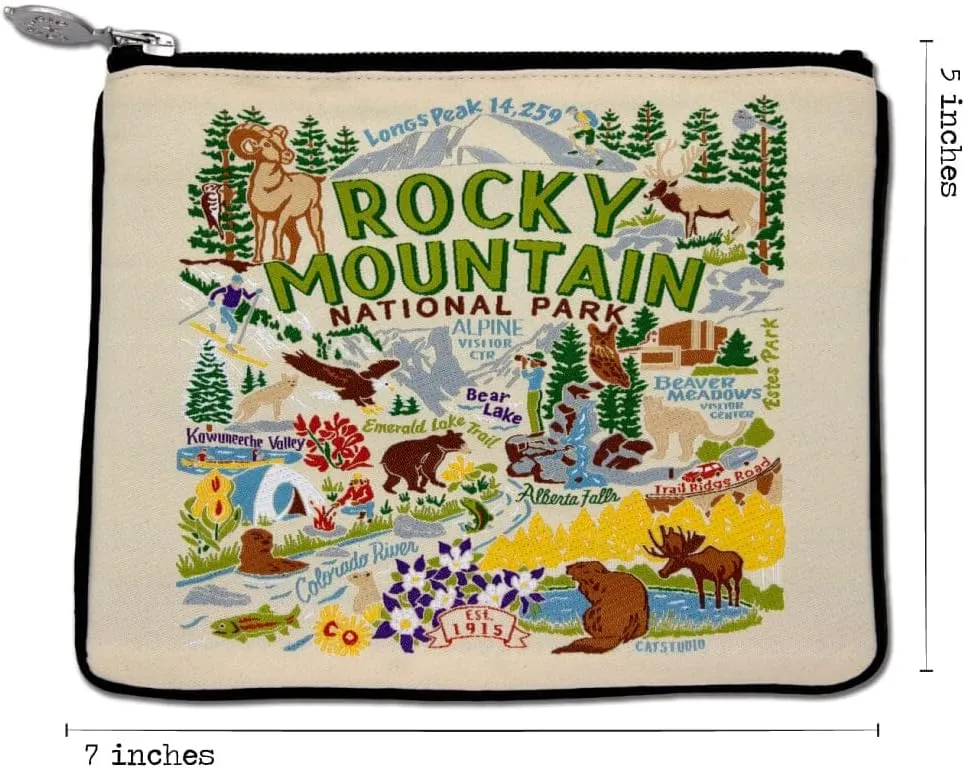 catstudio Rocky Mountain National Park Zip Pouch - Natural | 5" x 7"