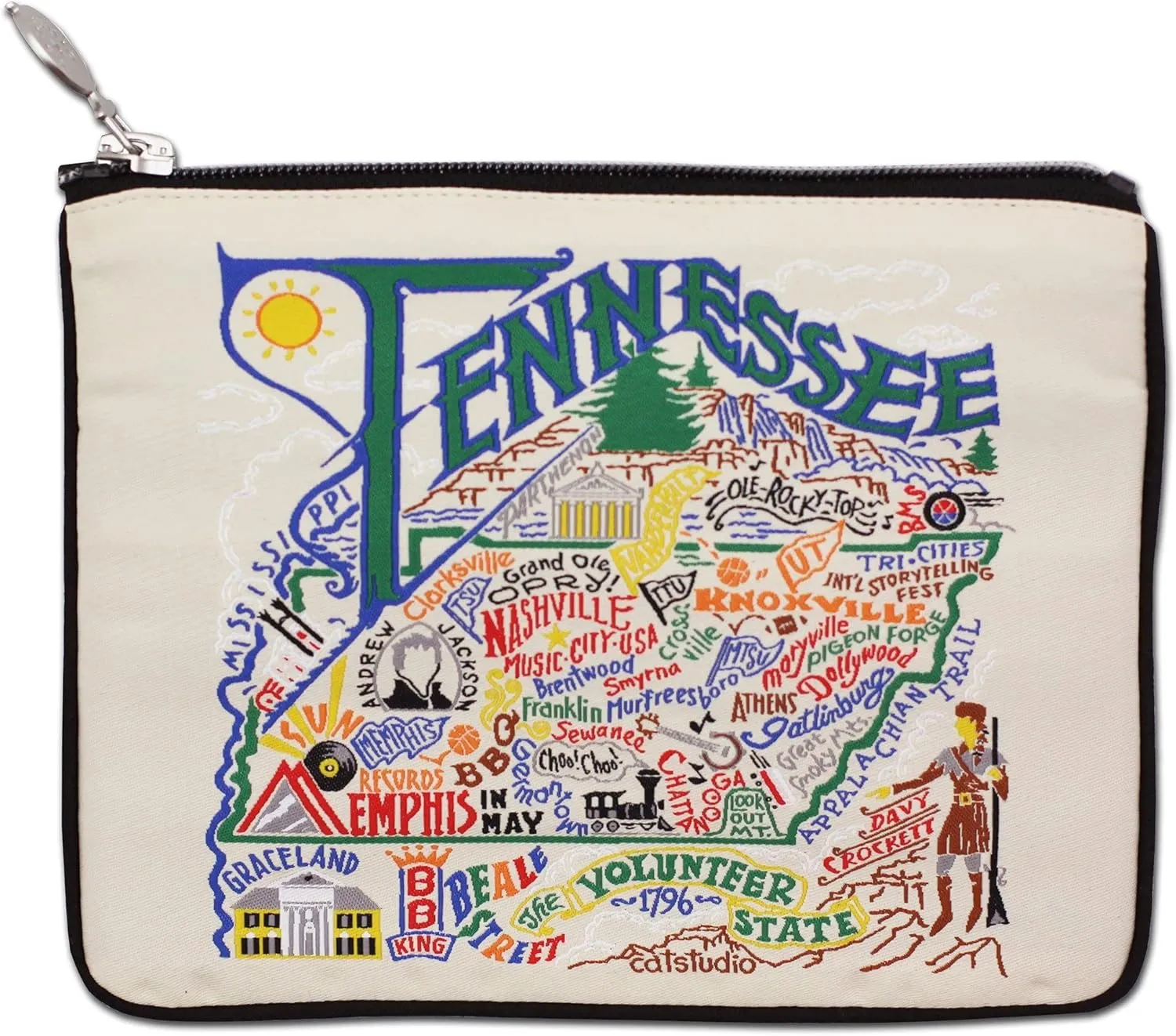 Catstudio Tennessee Zipper Pouch Purse | Holds Your Phone, Coins, Makeup, Dog Treats, & Tech Tools