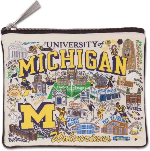 catstudio University of Michigan Collegiate Zipper Pouch Purse | Holds Your Phone, Coins, Makeup, Dog Treats, & Tech Tools