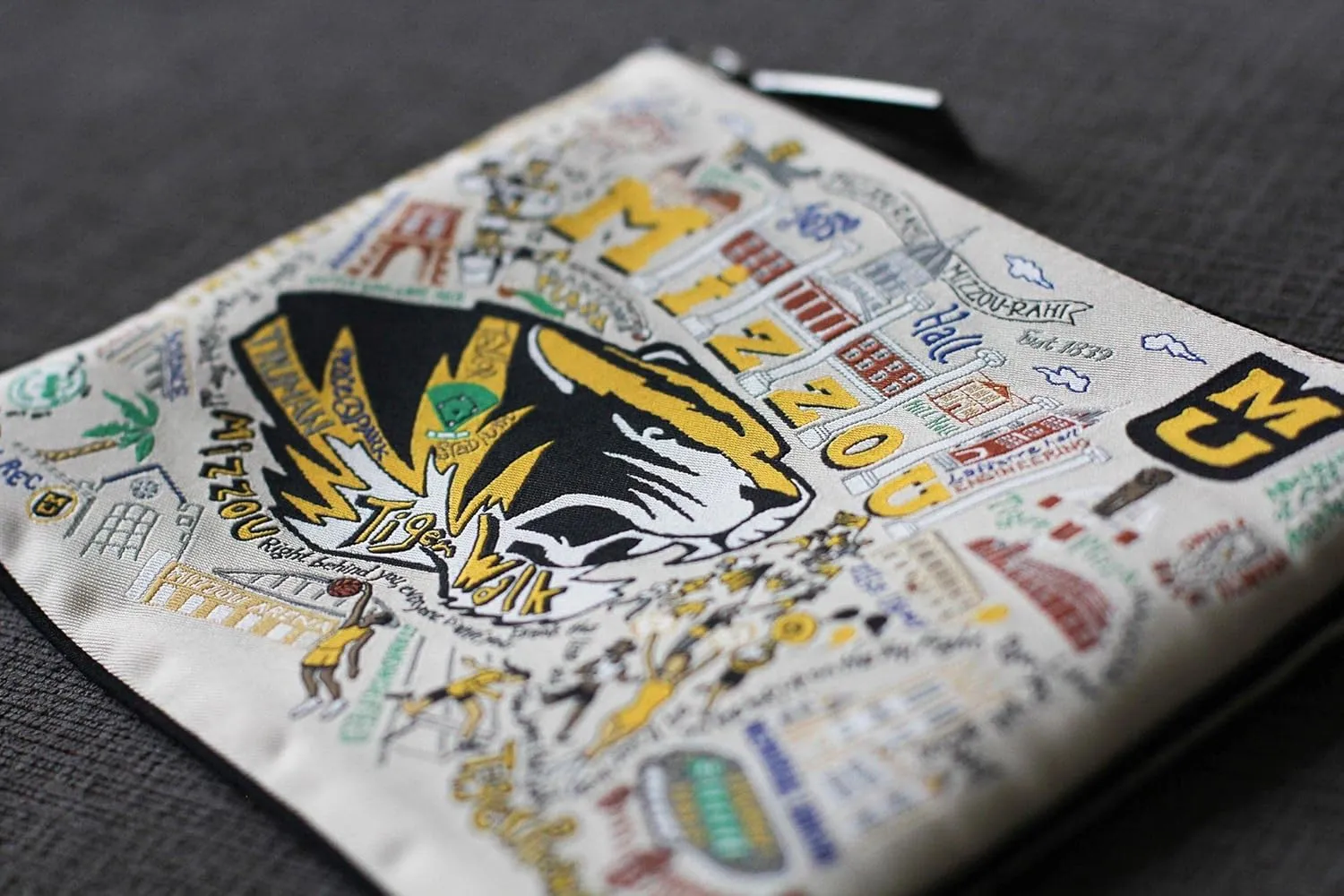 catstudio University of Missouri (Mizzou) Collegiate Zipper Pouch Purse | Holds Your Phone, Coins, Makeup, Dog Treats, & Tech Tools