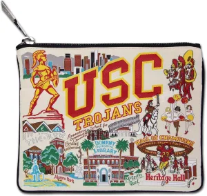 catstudio University of Southern California (USC) Collegiate Zipper Pouch Purse | Holds Your Phone, Coins, Makeup, Dog Treats, & Tech Tools