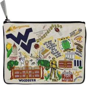 catstudio West Virginia University Collegiate Zipper Pouch Purse | Holds Your Phone, Coins, Makeup, Dog Treats, & Tech Tools