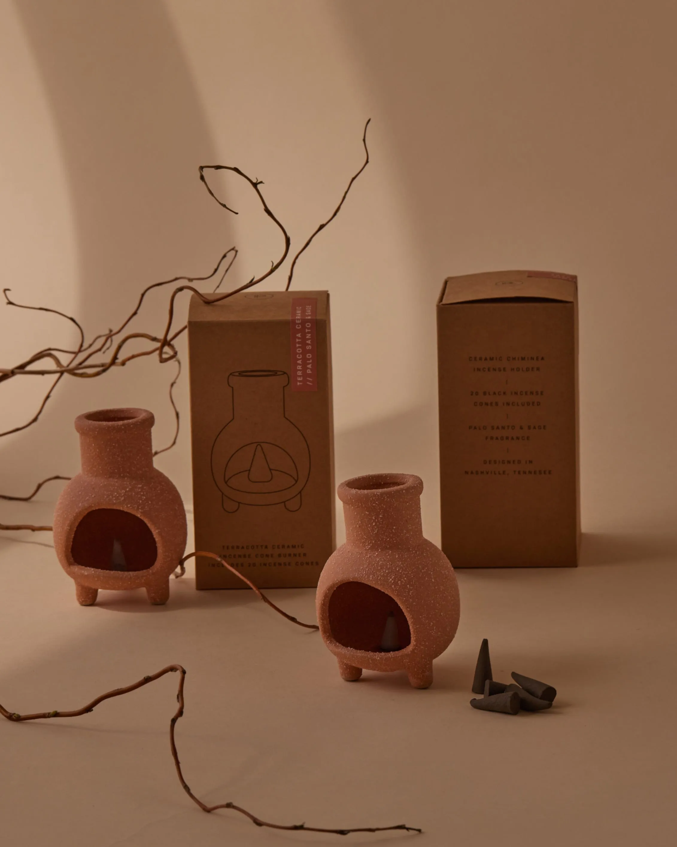 Ceramic Chimnea Incense Cone Holder