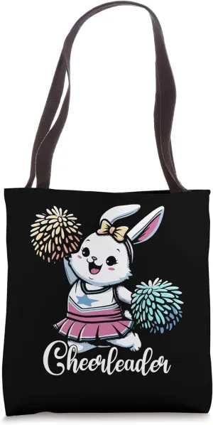 Cheerleader Bunny Cheerleading Rabbit Tote Bag