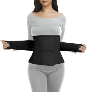 ChongErfei Postpartum Belly Band & Abdominal Binder Post Surgery Compression Wrap Recovery Support Belt (XL, Black)