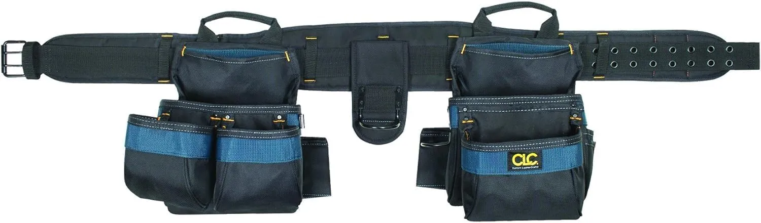 CLC Custom Leathercraft 2605 Carpenter's Ballistic Combo, 20 Pocket, 4 Piece,Black