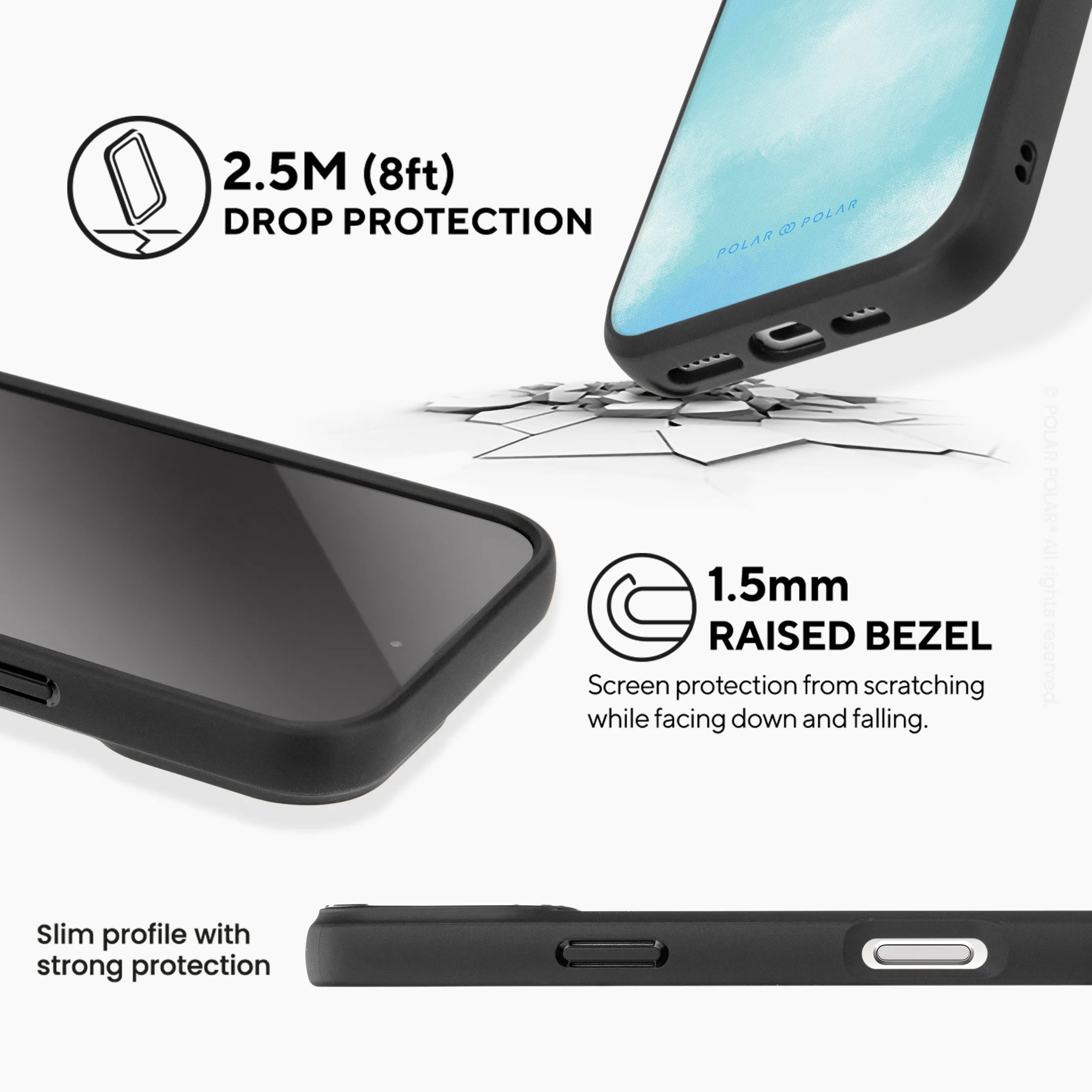 Clouds in Spring - iPhone 16 Pro Frosted Black Bumper MagSafe Case